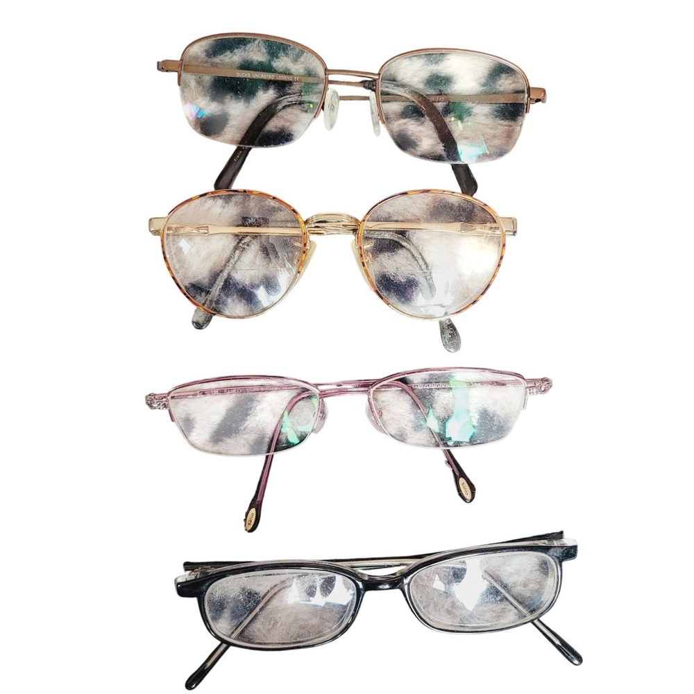 Vintage Eyeglass Frames Lot 4 Ducks Unlimited Safilo‎ Emozioni Sertbrown Mixed